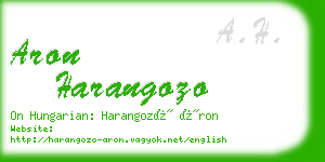 aron harangozo business card